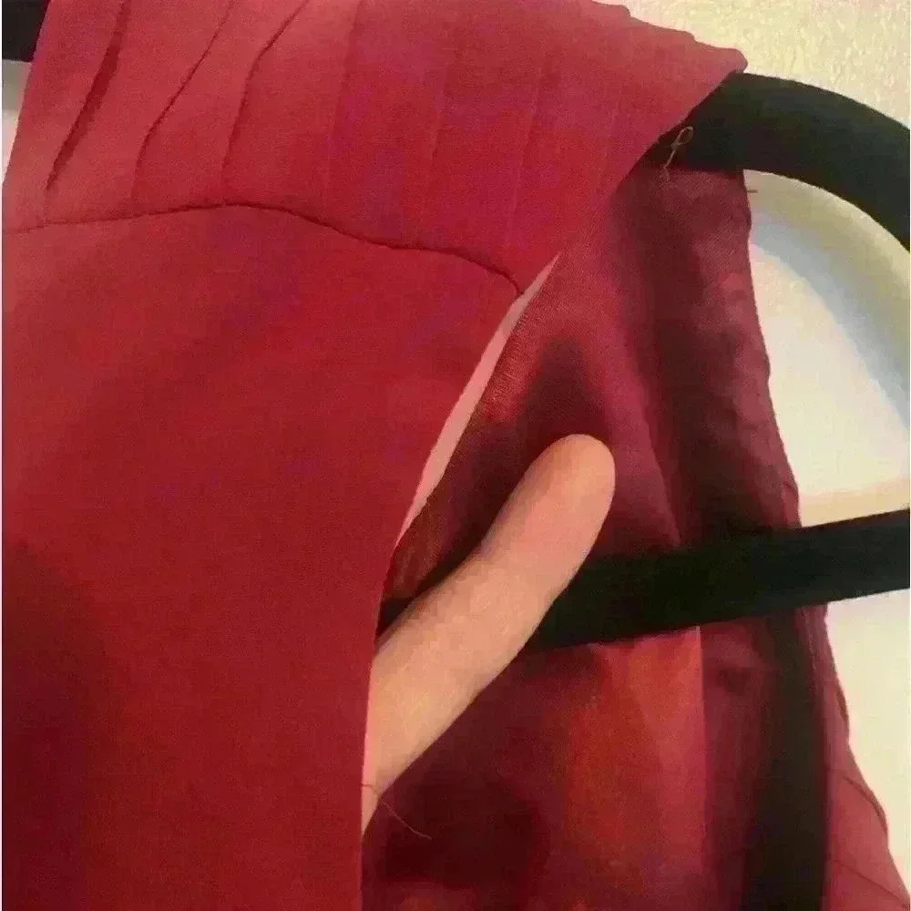ModCloth Geode Red Pleated Dress, Womens Size XL - Picture 13 of 15